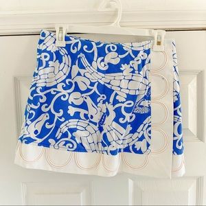 Lilly Pulitzer Crocodile Scroll skort